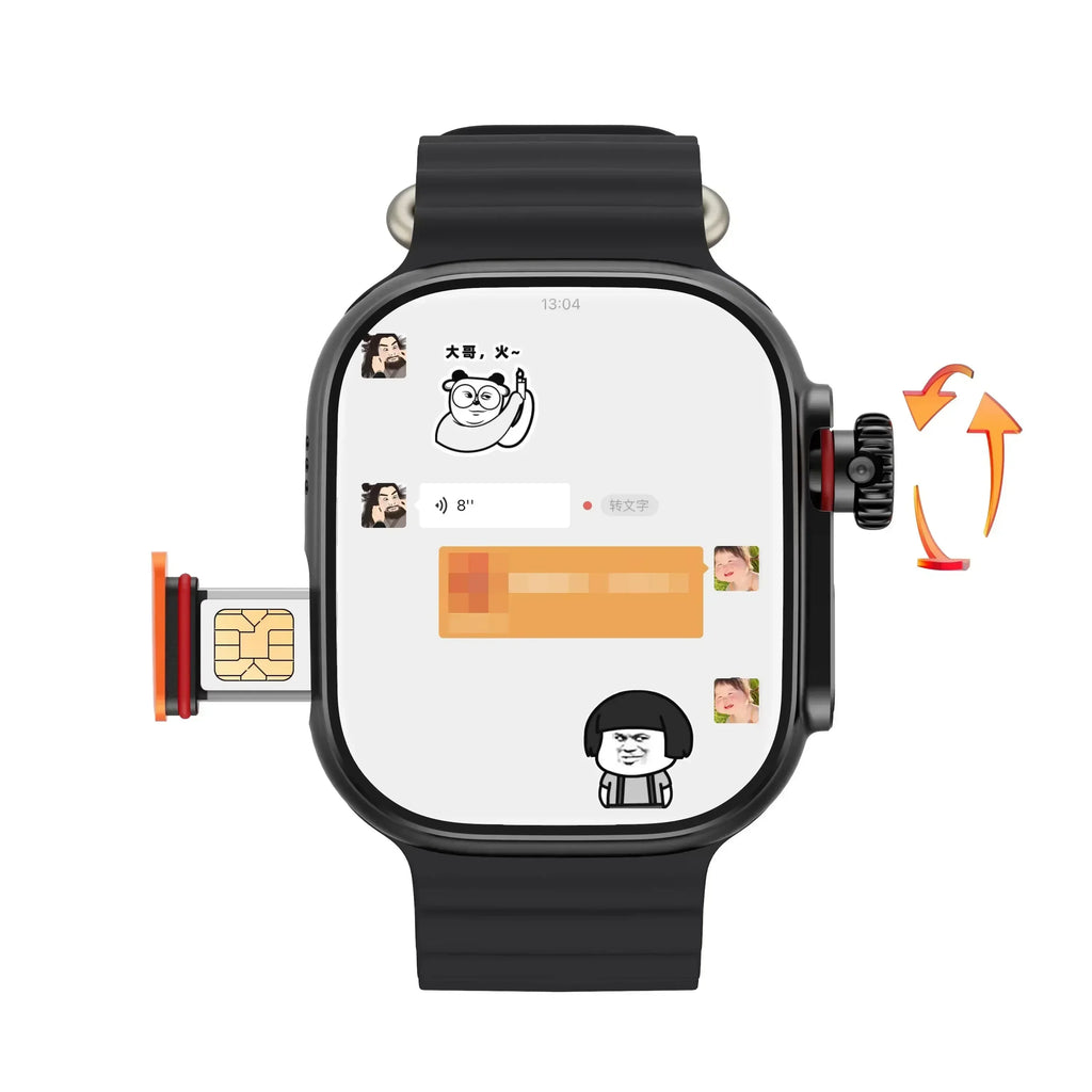 CDS9 Smartwatch 2.2-inch Amoled 448*528 Screen rotating Camera GPS WIFI 4G SIM Card App Download Men's and Women's Smartwatch