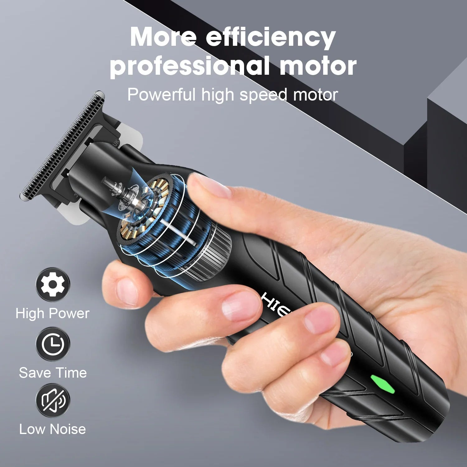 hiena Kemei Hair Trimmer Hair Clipper Professional Barber Trimmer Electric Shaver Hair Cutting Machine Rechargeable Trimmer Men