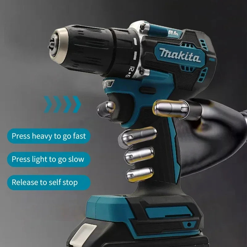 Makita Original DDF487 Cordless Driver Drill Brushless Electric Impact Screwdriver 18V Rechargeable Power Tool