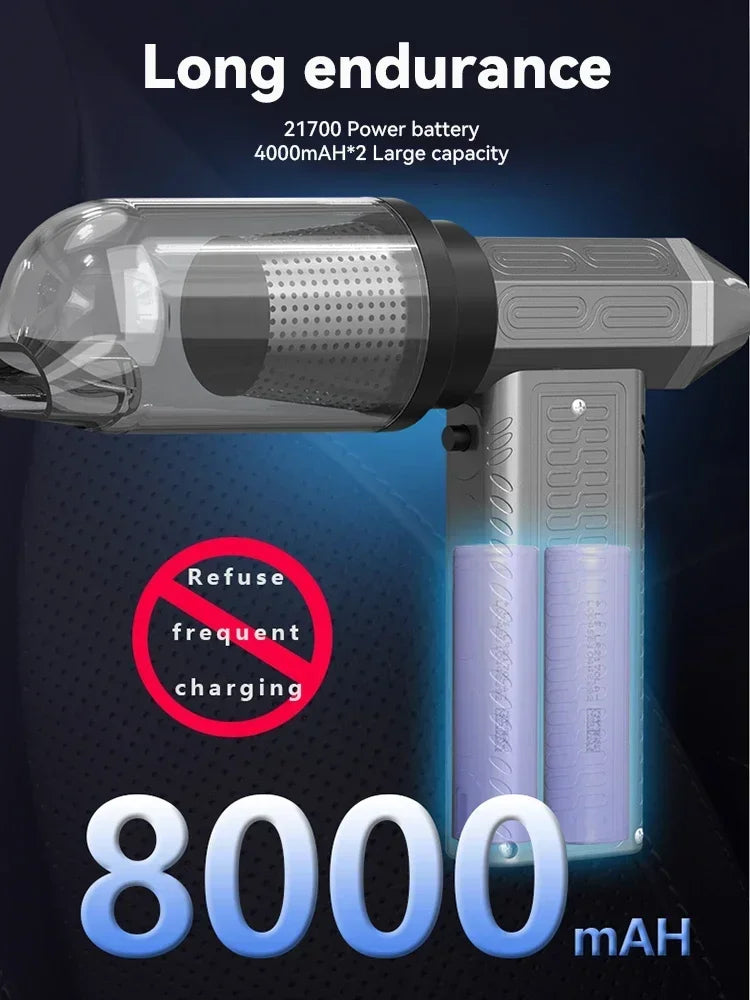 130000RPM Turbofan Air Blower Mini Turbo Jet Fan Brushless Motor Handheld Duct Fan Portable Charging Cleaning Car Vacuum ＆Dryer