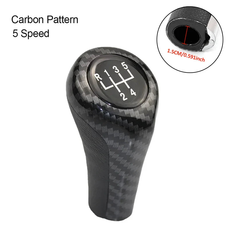 For BMW 1 3 5 6 Series E46 E53 E60 E61 E63 E65 E81 E82 E83 E87 E90 E91 E92 X1 X3 X5 Matt Chromed Gear Shift Knob 5 / 6 Speed
