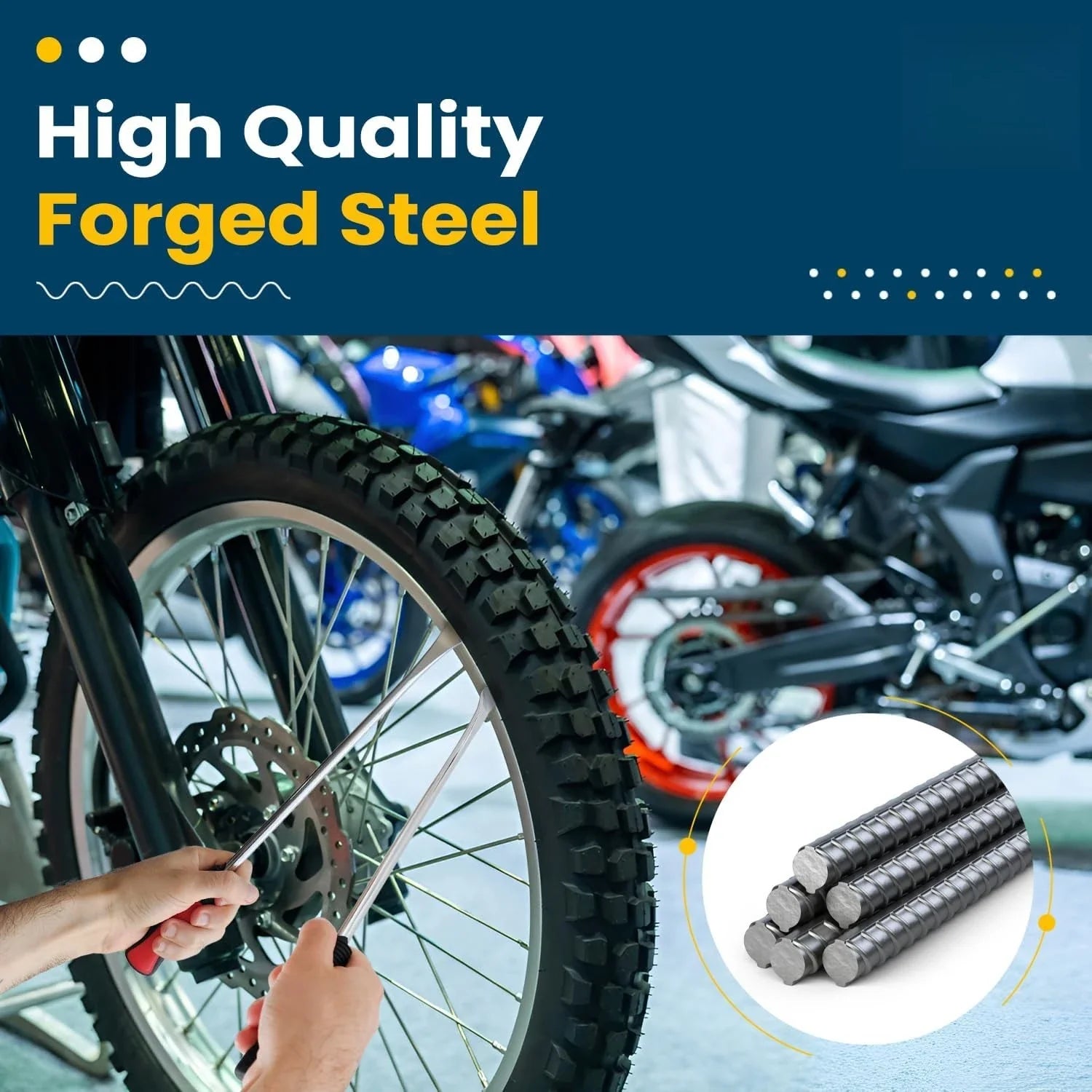 14.5" Tire Iron Spoons Lever Bar Changing Tires Repair Tool Kit Tyre Changer Remover for Motorcycle Bike Scooter Bicycle Mower