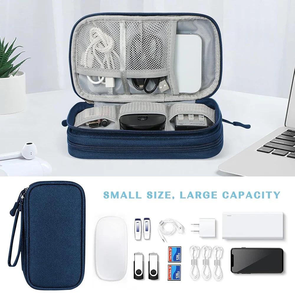 Electronics Wire-winding Storage Bag Waterproof Carrying Accessories Pouch Travel Bag Universal Cable Organizer Electronics Bag