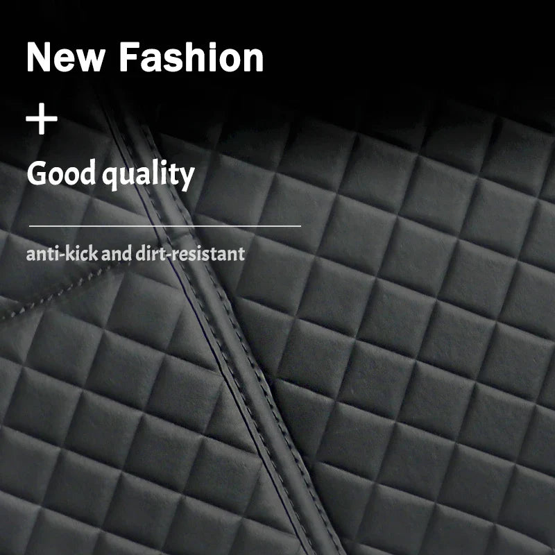 Kcimo Car Anti Kicks Pad Storage Mat PU Leather Universal Seat Back Leather Protector Cover Waterproof Backseat Child Kick Mats