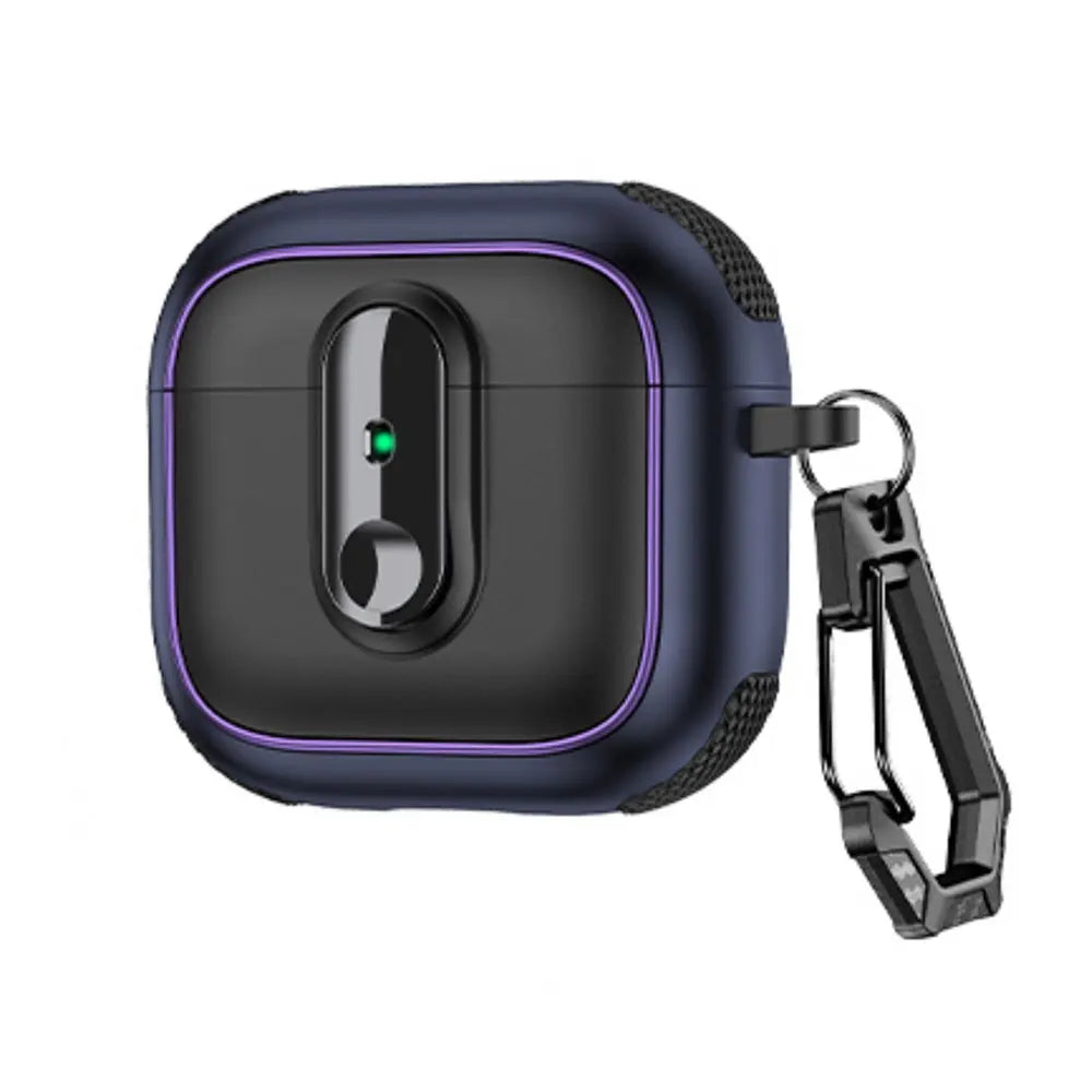 2025 Armor Lock Earphone Cover For AirPods 4 Pro2 3 2 1 Case TPU PC Shockproof Headphone Box For AirPods Pro 2 2nd 4th Cases