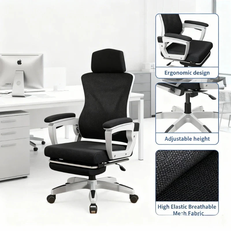 Student Study Chair Office Computer Desk SNU Lumbar Support Mesh Rolling Chair Executive Ergonomic Chair Furgle Office Furniture