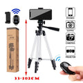 Bluetooth Remote Control Phone Tripod Stand Portable Lightweight Camera Tripod for Stable Video Photography and Mobile Holder