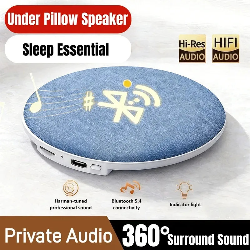 Bluetooth 5 4 Pillow Speaker HiFi Stereo Sound 360 Surround for Sleep Personal Wireless Bedside Music Player with Clear Audio