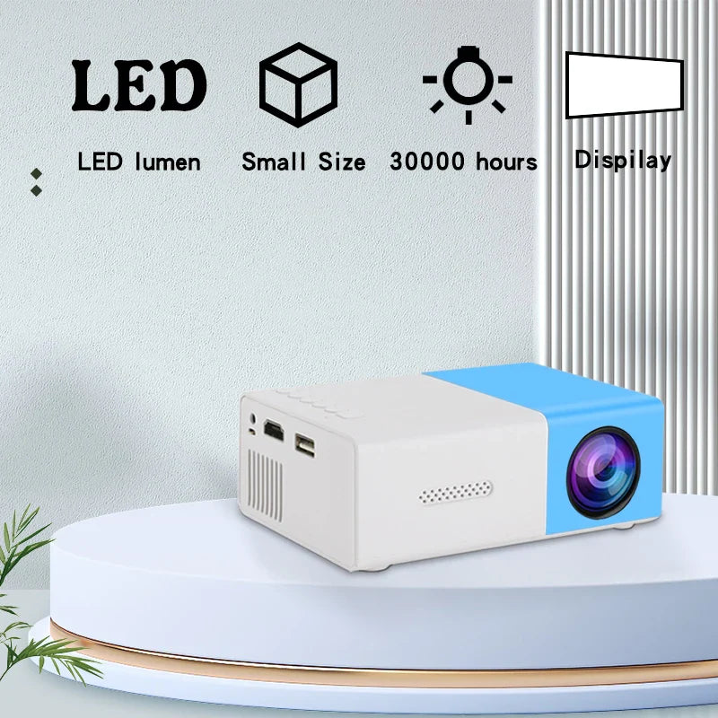 YG300 New 4K Projector Home Ultra HD Wall Mounted Projection Bedroom Dormitory Student Mobile Screen Projection Home Cinema
