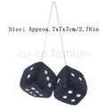 2pcs Plush Dice Toys Velvet Pendants Car Hanger With Suckers Stress Relief Squeeze Cube Fluffy Stuffed Decoration Eid Amagi