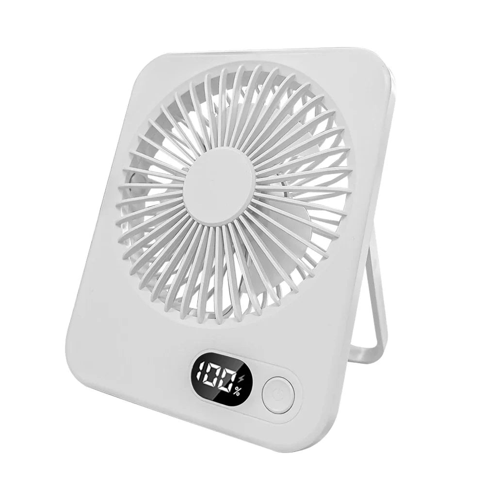 Desk Fan USB RechargeableMini 180° Tilt Folding Personal Fan 5 Gear Wind Portable Wall Fan Table Fan for Office Home Small Fan