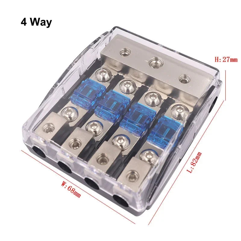 Zinc Alloy Nickel Plating Mini Fuse Holder Stereo Audio AFS Fuse Holder Power Distribution Block Fuse Box Car Audio Modification