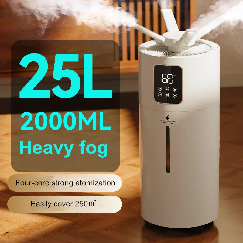 25L Air Humidifier Household Heavy Fog Bedroom Sterilization Ultrasonic Sprayer Commercial Disinfection Large-Scale Industry