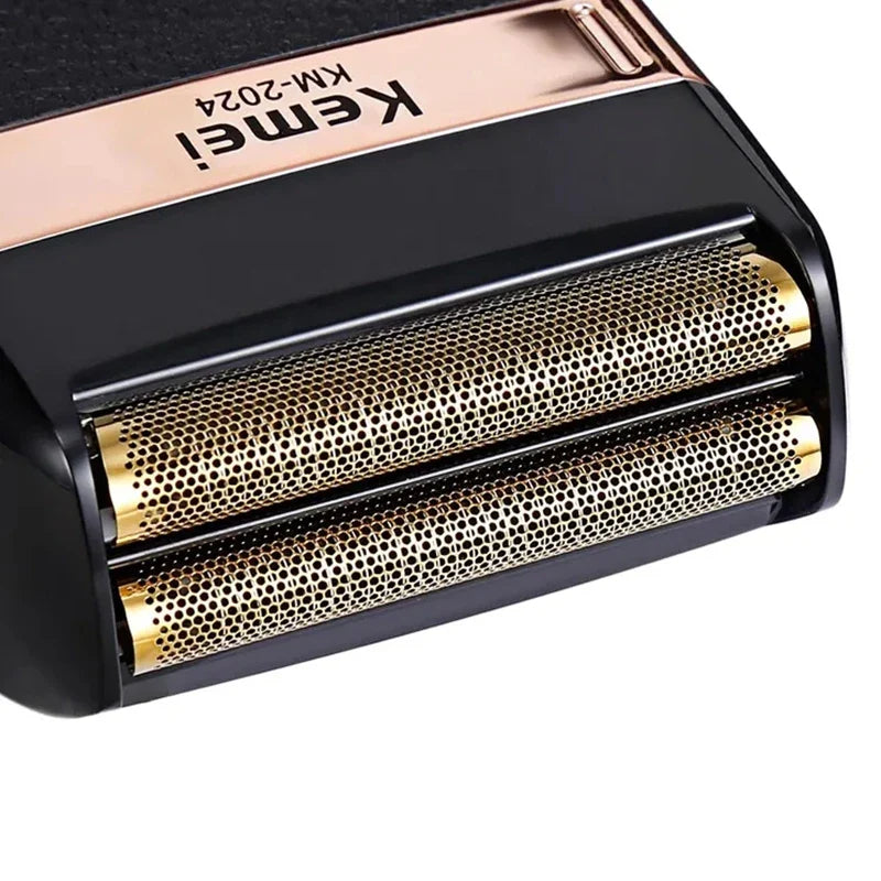 Kemei powerful rechargeable shaver for men foil electric shaver beard hair shaving head bald electric razor with extra mesh
