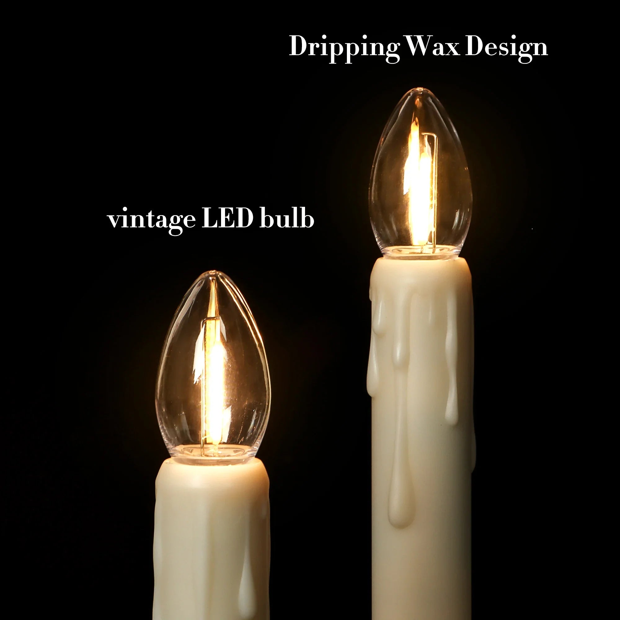LED Flameless Taper Candles Flickering with Remote Battery Operated With Candlesticks Christmas Home Wedding Room Holiday Decor