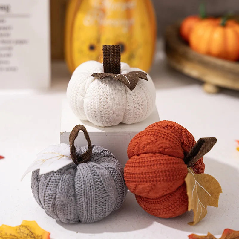  Artificial Pumpkin Halloween Decoration Mini Fake Simulated Pumpkin Autumn Harvest Party Decor Thanksgiving Kid Gift Props