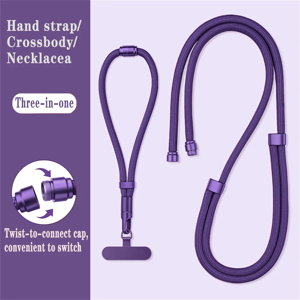 Universally Minimalist Wrist Strap Phone Crossbody Lanyard With Adjustable Drop-Proof DesignTether Tabs For All Mobile Phones
