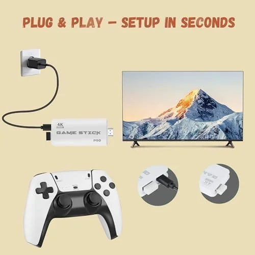 M15 Video Game Console 2.4G Wireless Dual Controller Retro TV Game Stick 20000 Classical Games Two Player Game Console