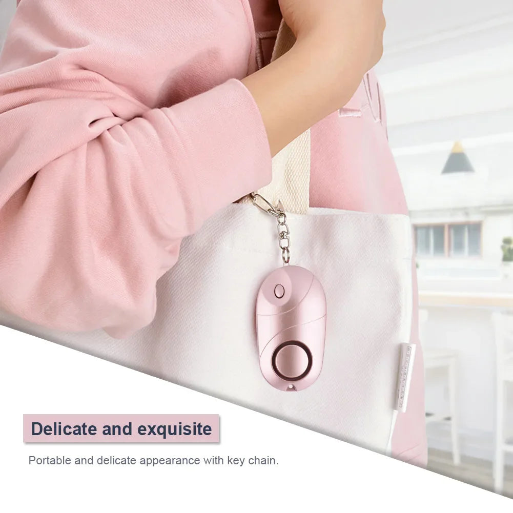 Personal Security Alarm Emergency Self Defense Alarm Keychain LED Light 130dB