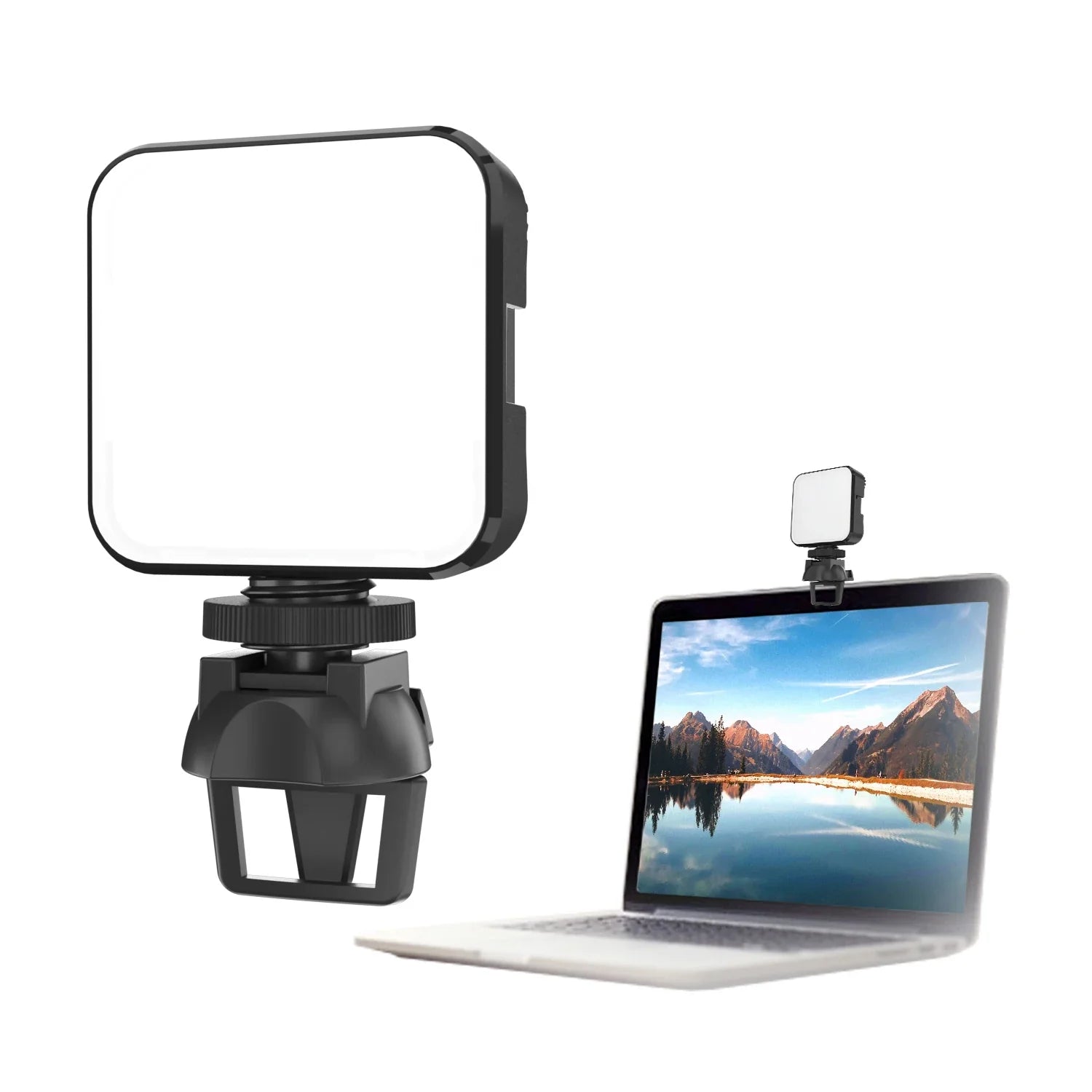 Mini Portable LED Video Light Photography Lighting 5W 6500K Cell Phone Selfie Livestreaming Fill Lamp with 3 Cold Shoe Vlog Lamp