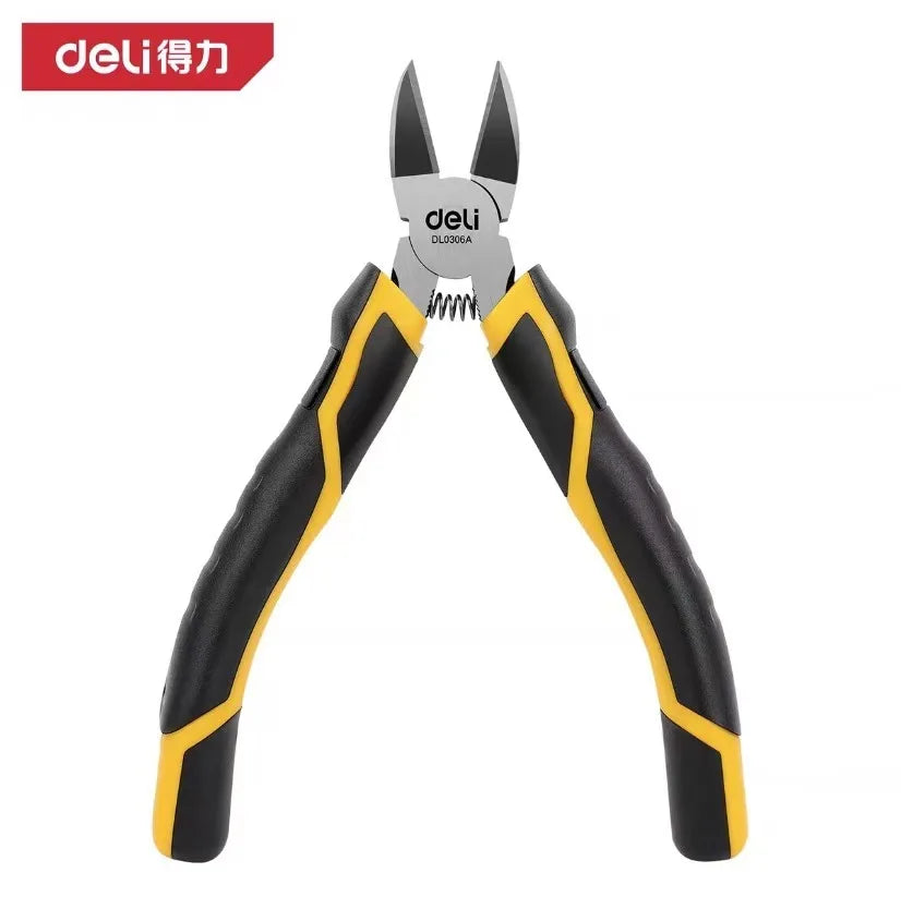 Deli CR-V Plastic Nippers Pliers 5 / 6 Inch Jewelry Wire and Cable Cutter Cutting Side Scissors Mini Pliers Electrical Tools