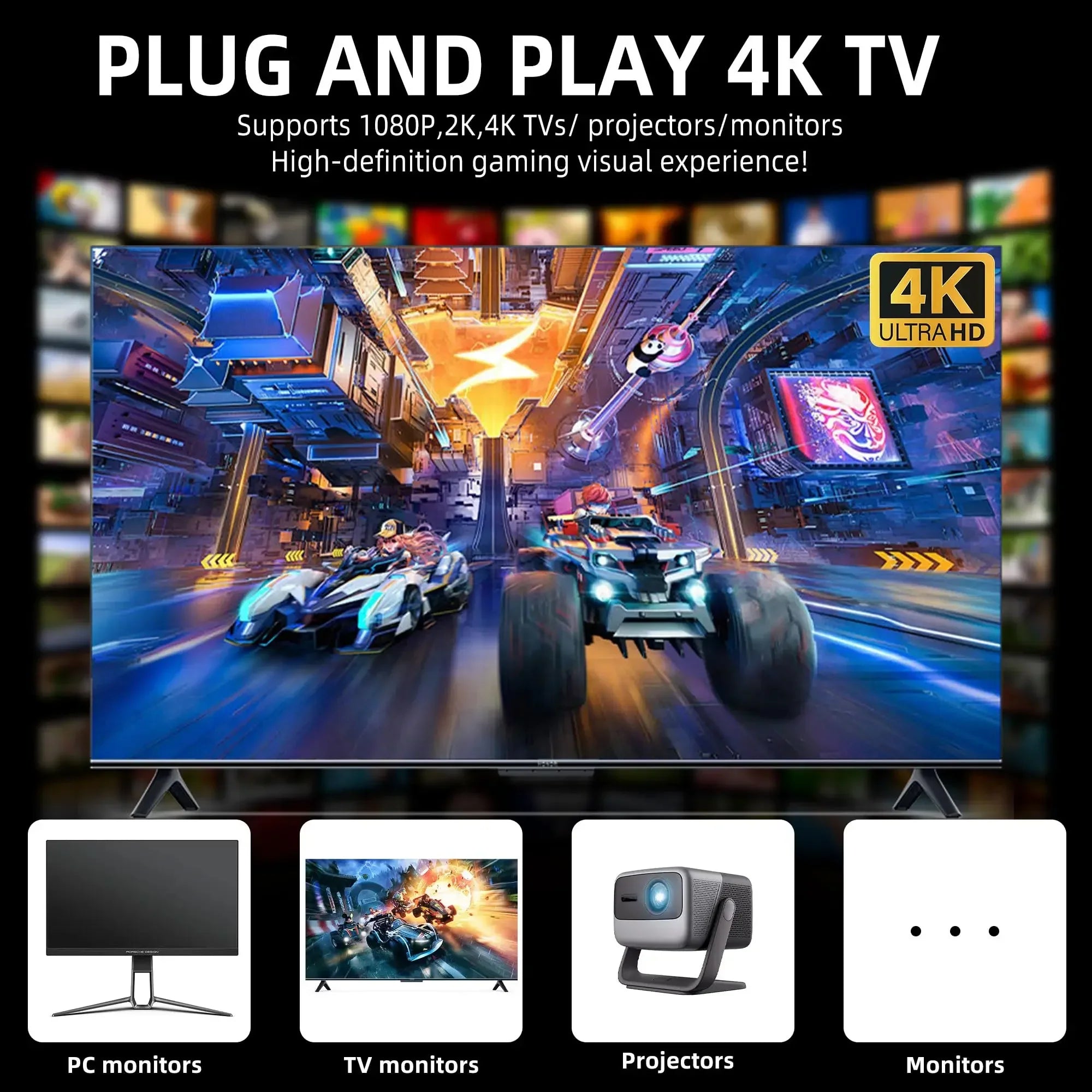 M15 Video Game Console 2.4G Wireless Dual Controller Gamepad Game Stick 64GB 15000+ Retro Classical Games Family Gift