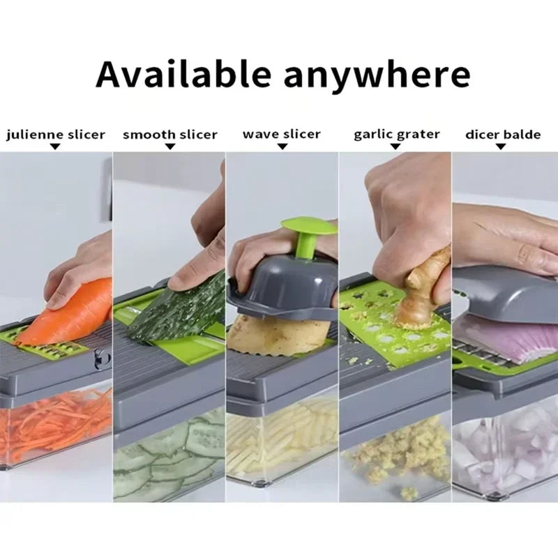 5-in-1 Food Chopper Suitable for Handheld Slicers, Dicers, Graters Multifunctional Vegetable Chopper Kitchen Tool