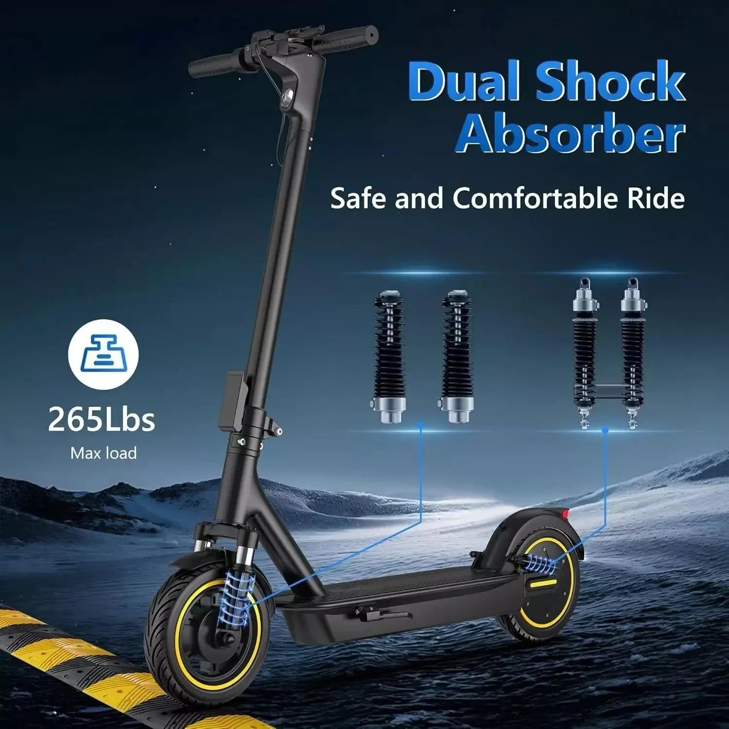 AOVOPRO ESMAX Electric Scooter 500W 22mph Adult APP Smart Scooter 28miles Shock-absorbing Anti-skid Folding Electric Scooter