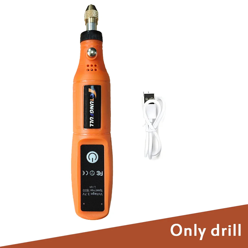 3.7V Mini Cordless Rotary Tools Electric Drill Woodworking Electric Engraving Pen for Jade Jewelry Wood Carving Nail Art