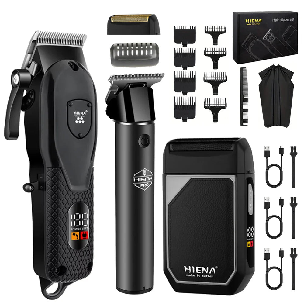 hiena Clipper Electric Hair Trimmer for men Electric shaver professional Men's Hair cutting machine Wireless barber trimmer