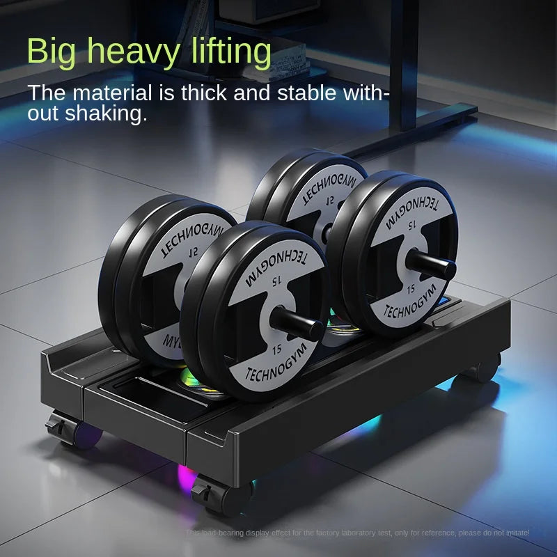 Mobile PC Tower Stand Adjustable Computer CPU Holder Telescopic Desktop Stand CPU Cart with RGB Cooling Fan Heat Dissipation