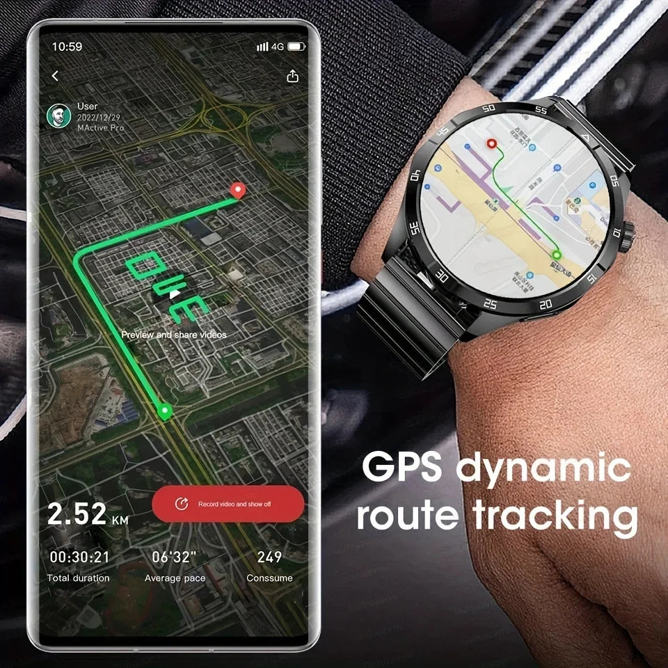 2025 Original Watch 4 Pro Men Women Full Touch Screen GPS Sport Fitness Watch Man IP67 Waterproof Bluetooth For Android IOS NWE