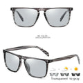 Available Trendy Flat Top Square Photochromic Glasses Stylish Sports Eyewear for Car Running Driving Vacation Travel and Fishing