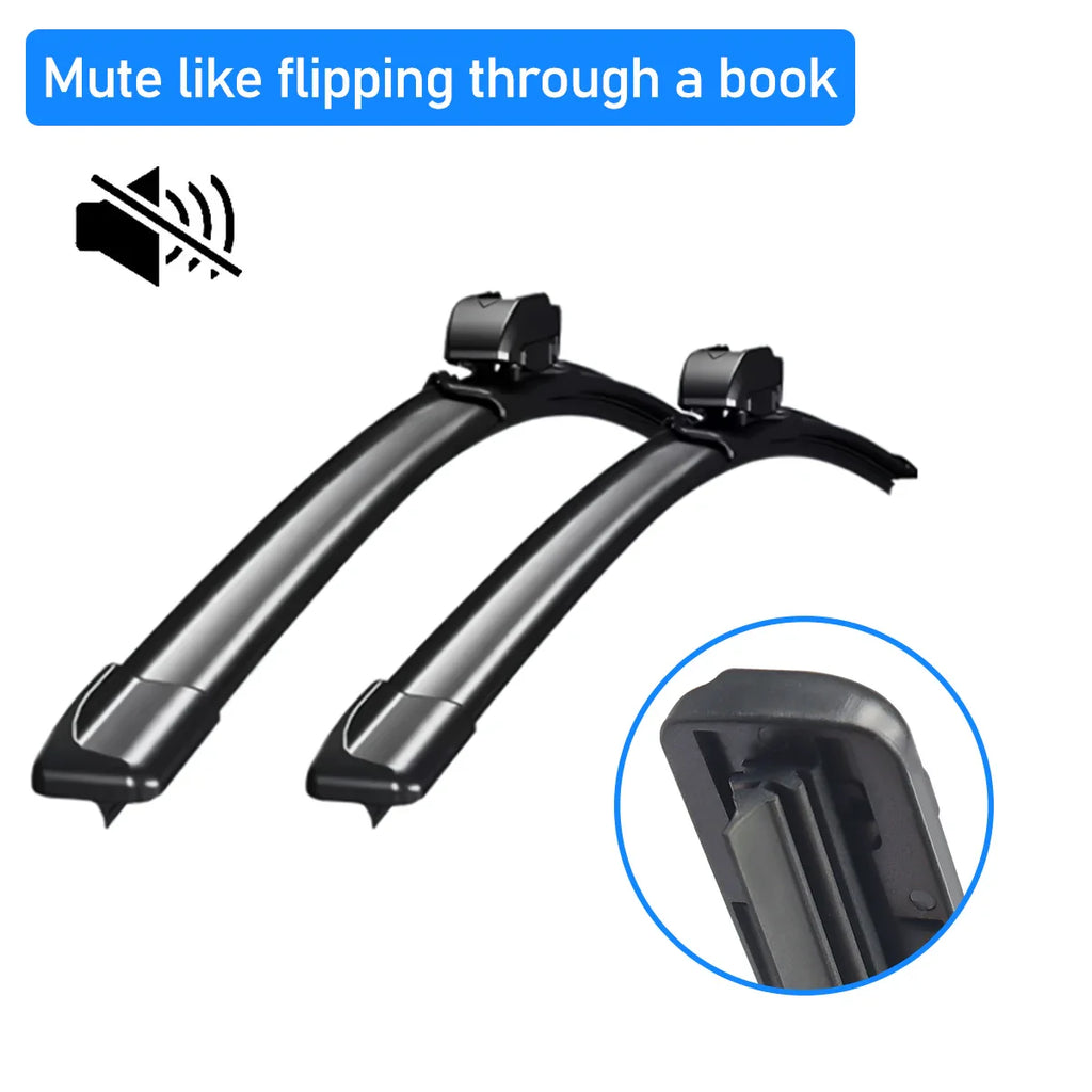 1Pc Universal Front Car Wiper Blades Durable Rubber Soft Frameless Bracketless Brushes Windshield Windscreen Window Accessories