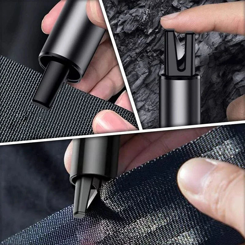 2-in-1 Emergency Rescue Safety Hammer Mini Emergency Car Escape Tool Multifunctional Portable Window Breaker Seat Belt Cutter