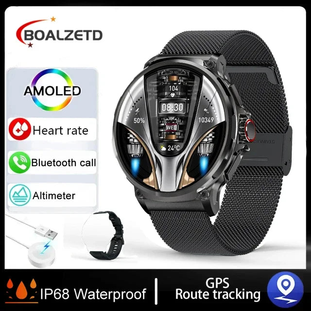1.85-inch Ultra HD 710Mah Bluetooth Call GPS Sports Fitness Tracker For IOS HUAWEI Original Smart Healthy watch Men smartwatch