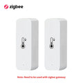 Tuya Zigbee Smart Temperature Humidity Sensor Indoor Hygrometer Thermometer Home Automation Real-time Data Works With Alexa