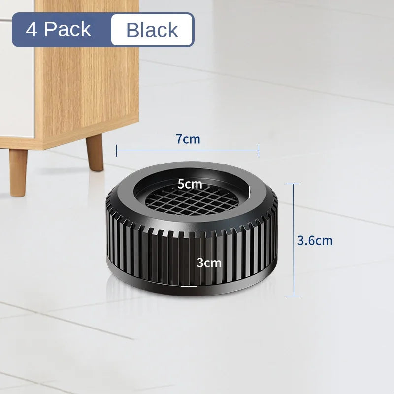 4Pcs Anti Vibration Feet Pads Waterproof Legs Slipstop Silent Skid Raiser Mat Washing Machine Support Dampers Stand Furniture