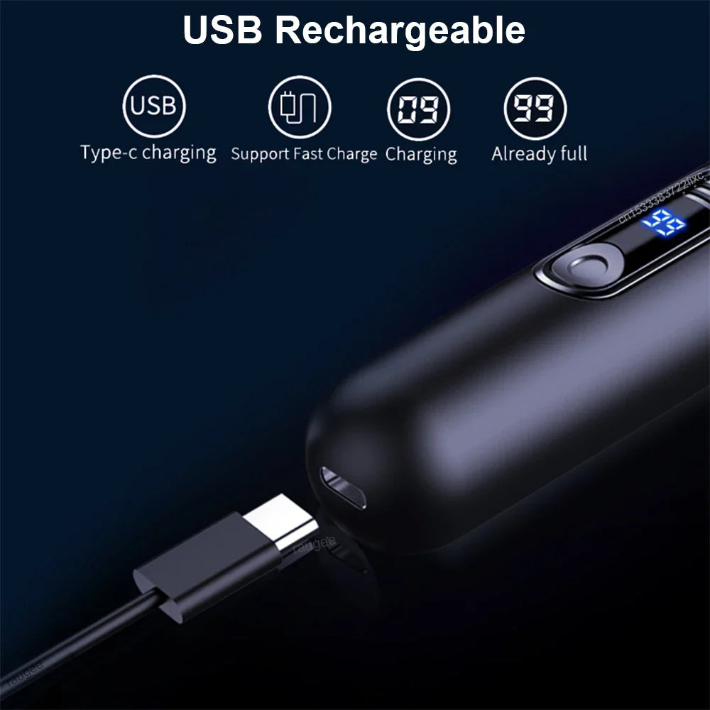 Nose Hair Trimmer Rechargeable Mini Portable Electric Nose Hair Clipper for Men Automatic Shaving Eyebrow Ear Nose Hair Trimmer