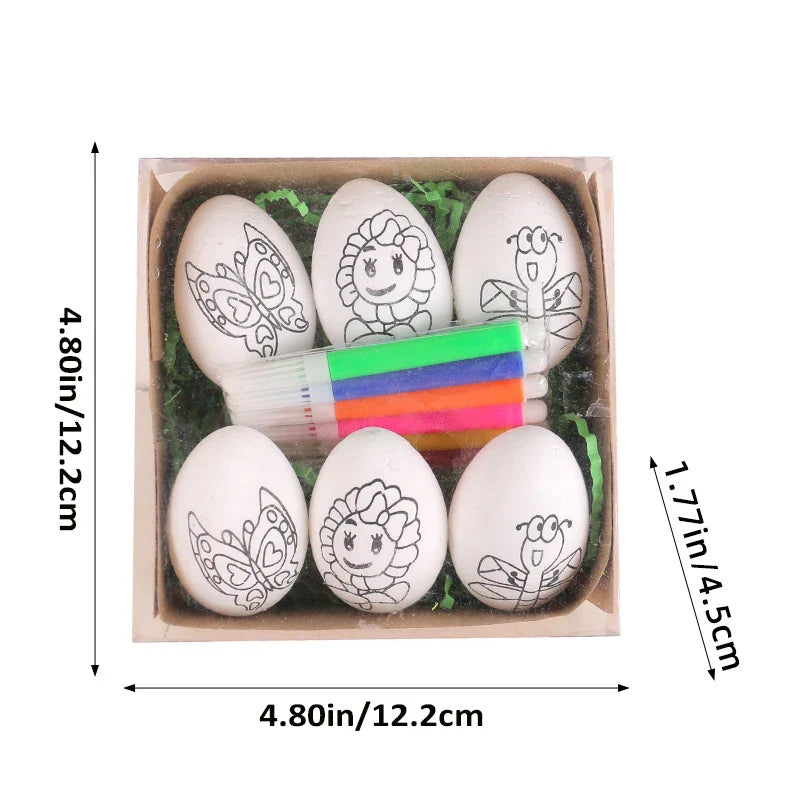 2026 DIY Hand-Painted Easter Eggs, Easter Home Décor, Creative Easter Gift for Easter Party