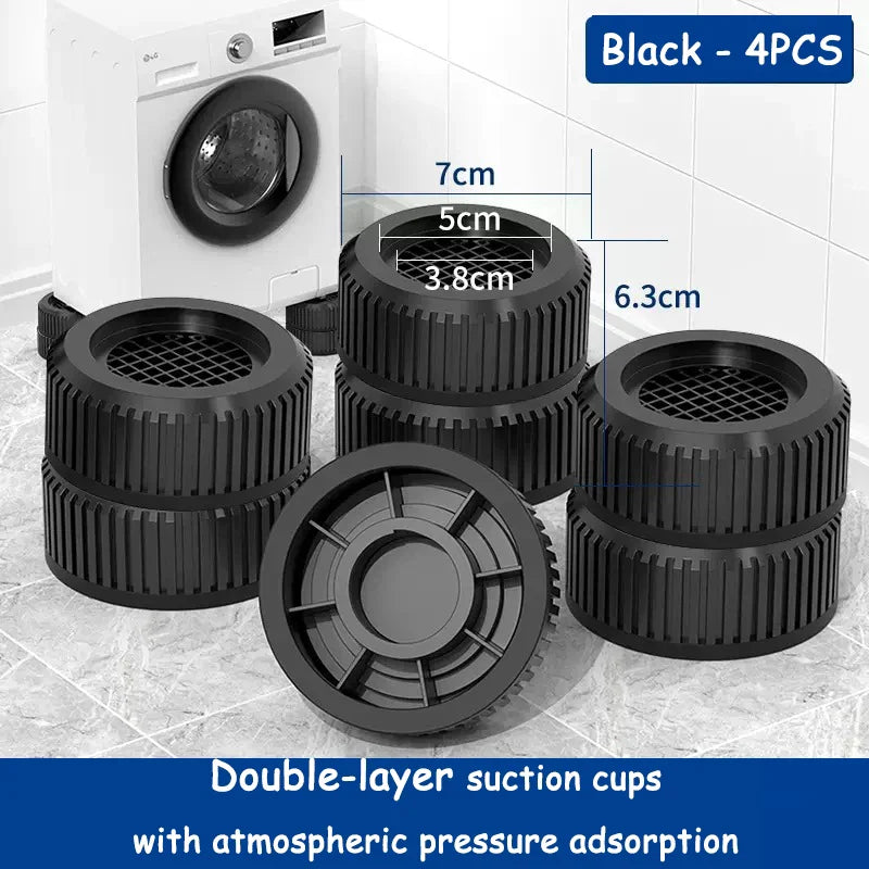 4pcs Anti Vibration Feet Pads Rubber Mat Slipstop Silent Dampers Stand Universal Washing Machine Refrigerator Furniture Foot Pad