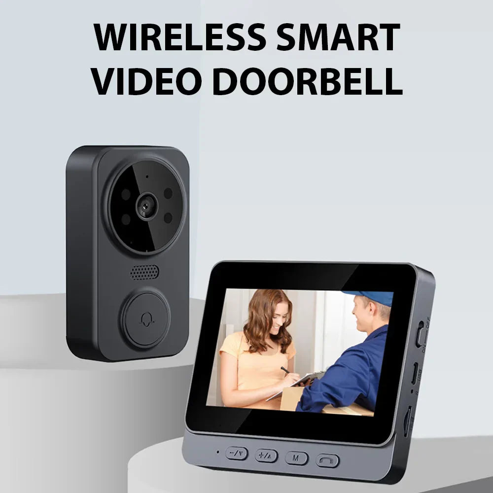4.3 Inch IPS Screen 2.4G Wireless Visual Intercom Doorbell with Screen Wireless Smart High-definition Video Monitoring Doorbell