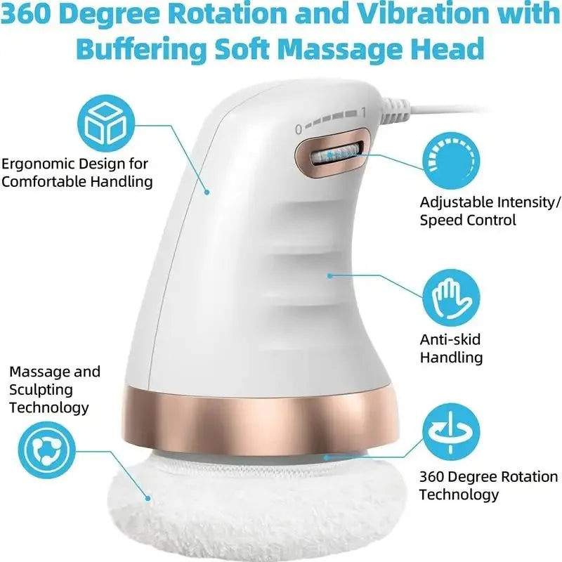 Electric Cellulite Massager Body Sculpting 360 Degree Machine Fat Burner Slimming Weight Loss Skin Lifting Beauty Care Device