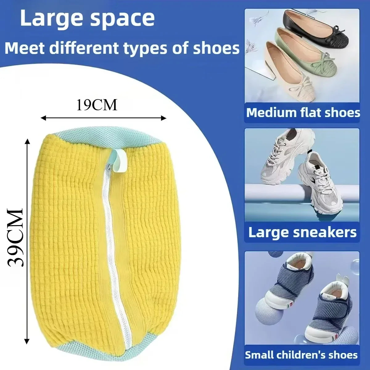 1Pcs Shoe Washing Machine Bag Sneaker Cleaning Laundry Shoe Bag For Washer Dryer Reusable Shoe Washing Bag Shoe Washing Machine