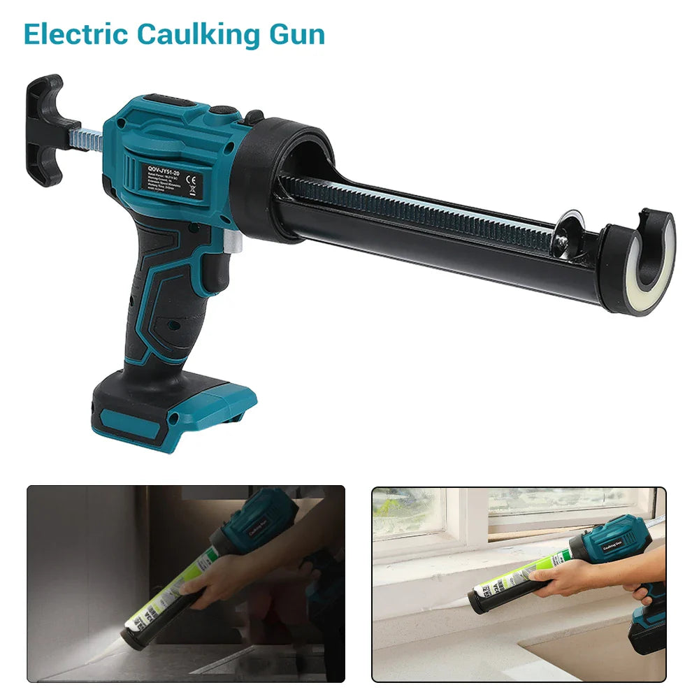 Electric Caulking Gun Lithium Battery 4 Speeds Wireless Glass Glue Gun Doors Windows Filling Sewing Gun For Makita Battery