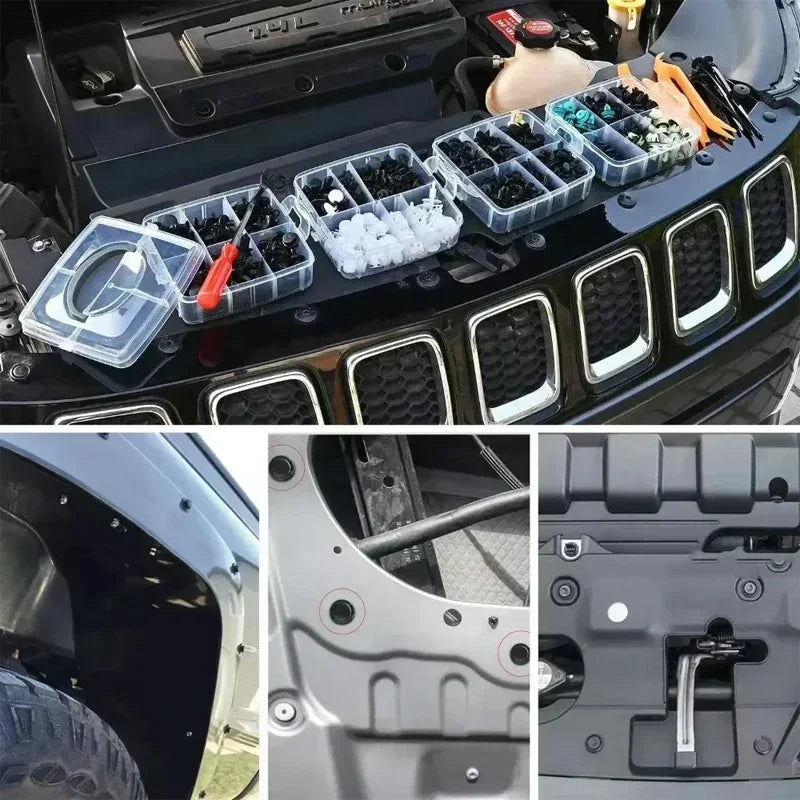 800pcs Car Plastic Retainer Clips Kit 680pcs Auto Fender Push Pin Rivet Door Trim Panel Car Fastener Clip Mixed Set Amagi