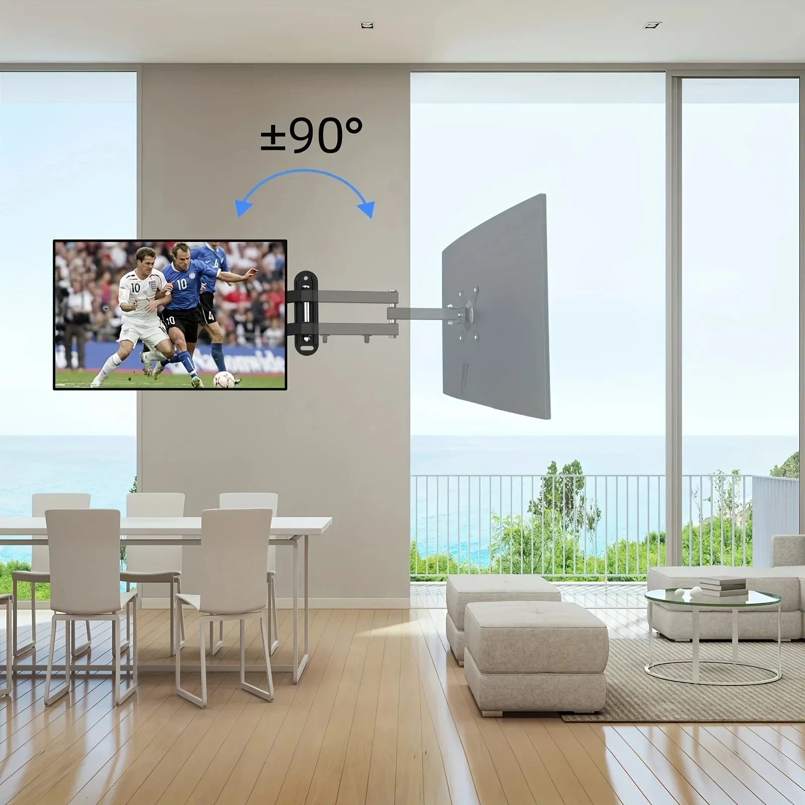 Adjustable TV Mounts Wall Mount Bracket Supports 10"-26" LED/LCD TVS,Holds Up to 15kg, VESA 100*100, Home Office Use TV Stand