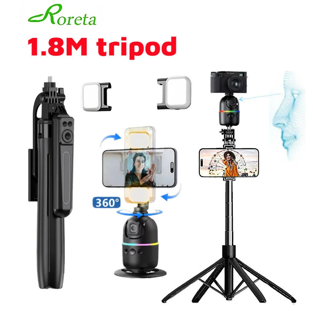 Roreta Selfie Stick Tripod Extendable Wireless Bluetooth Remote Portable With light Smartphone Stand Mount For iPhone smartphone