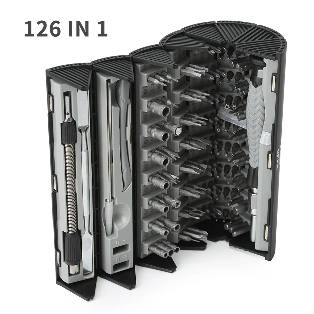 126 in 1 Precision Screwdriver Sets Manual Hand Tool Kits Magnetic Mini Small Bit for Xiaomi Mobile Cell Phone Watch Repair Home