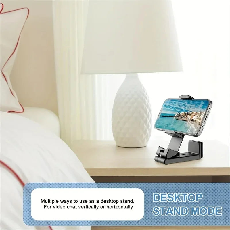 Airplane Phone Holder Portable Foldable Desktop Mobile Phone Stand Rotatable Selfie Holding Live Train Seat Clip Lazy Bracket